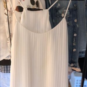 Pleated strap shoulder top